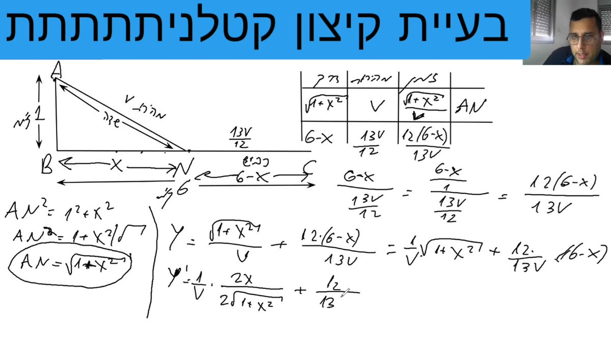 בעיית קיצון ל 5 יחל